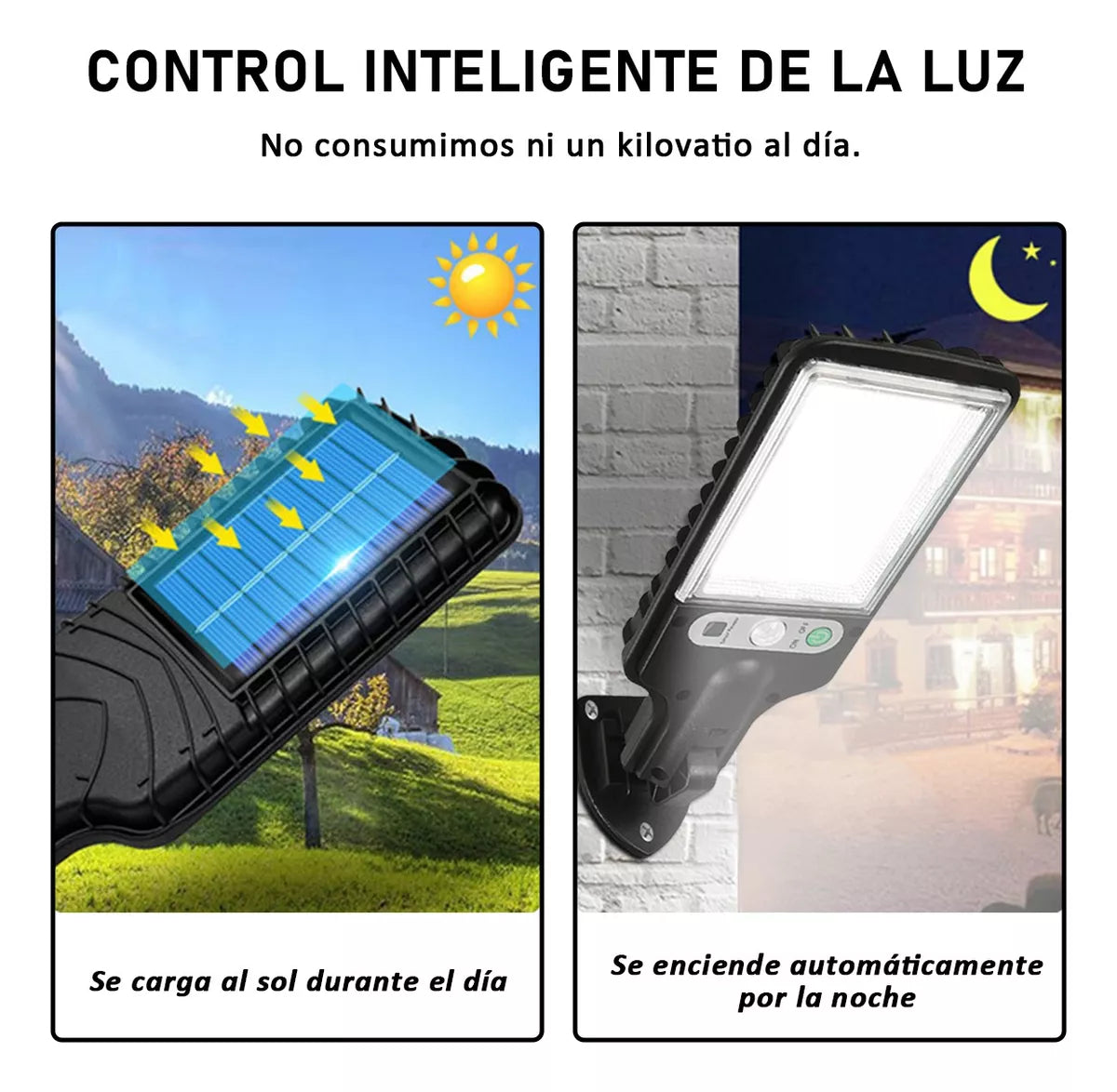 PACK x 4 Luces Solares LED con sensor de movimiento, CONTROL REMOTO!