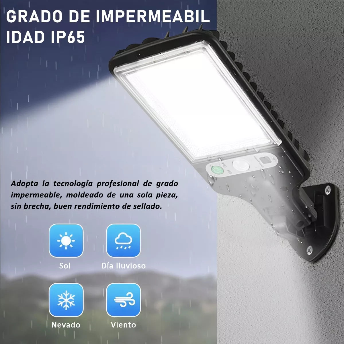 PACK x 4 Luces Solares LED con sensor de movimiento, CONTROL REMOTO!