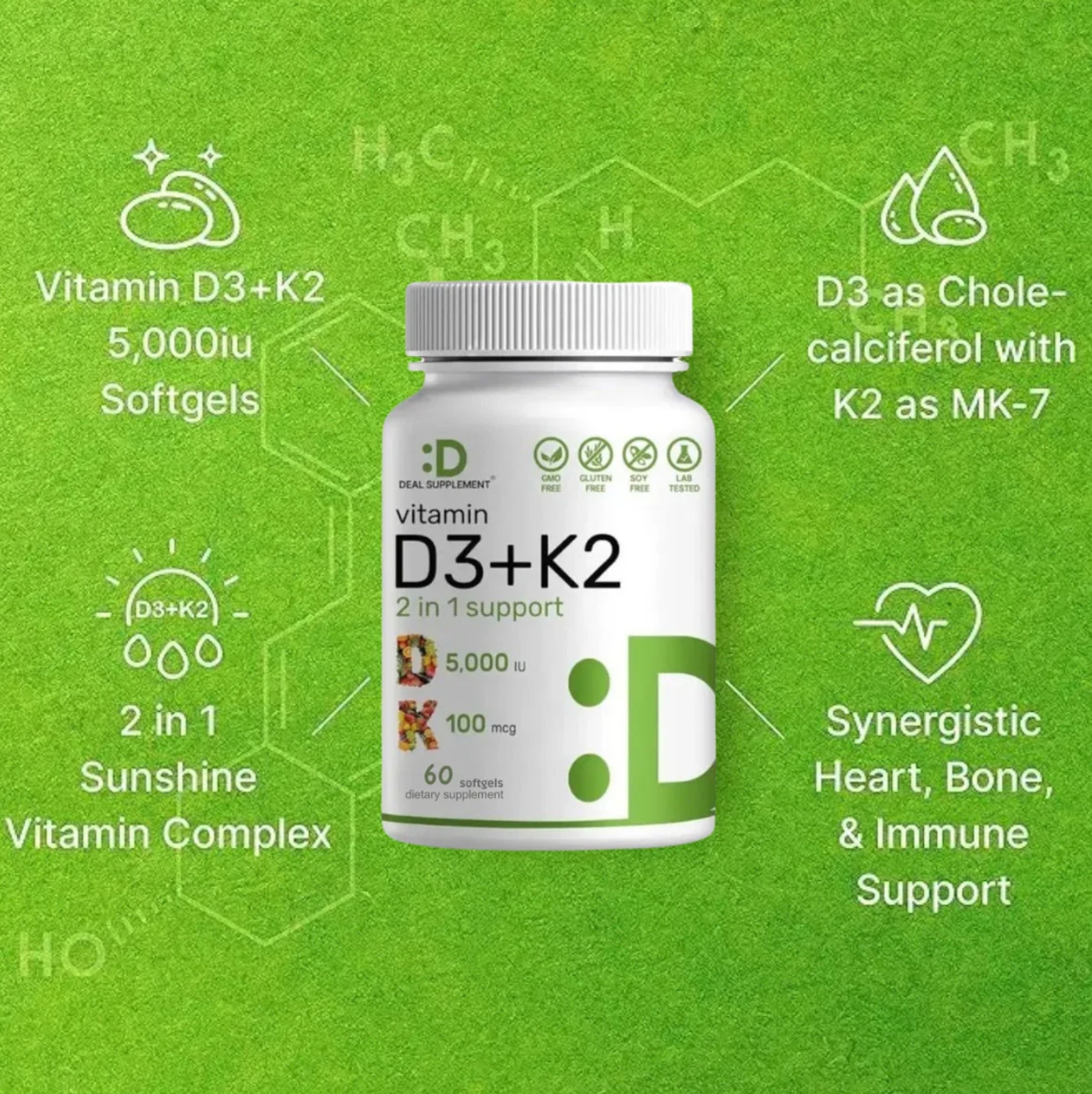 Suplemento de vitamina D3K2  OFERTA !!✅ 👩🏻‍⚕️